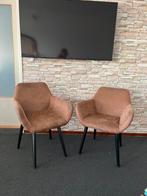 Eetkamerstoel Fender Cognac Micro Suede - Set Van 2 Stuks, Ophalen of Verzenden, Gebruikt, Bruin