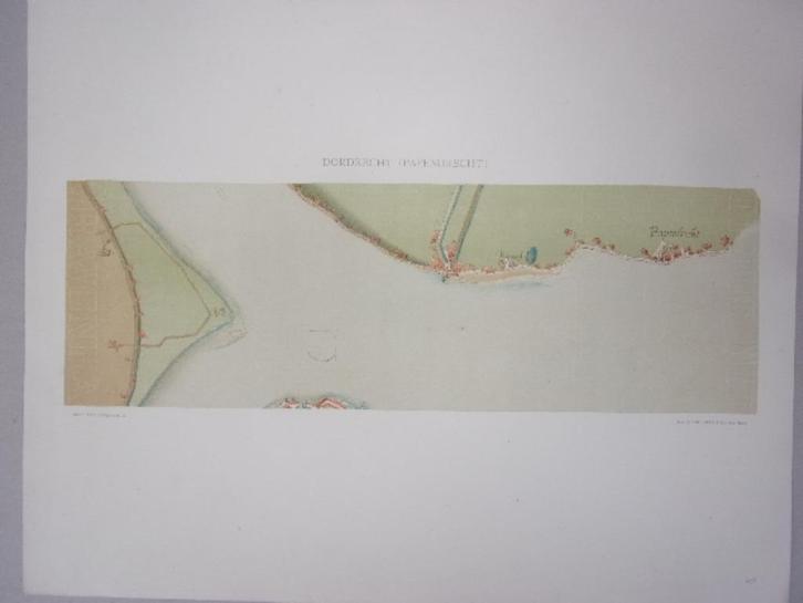 Dordrecht (Papendrecht) Kaart door Jacob van Deventer, Antiek en Kunst, Kunst | Etsen en Gravures, Ophalen of Verzenden