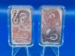 rectangle dragon 2020 en 2021 1oz .999, Postzegels en Munten, Edelmetalen en Baren, Ophalen of Verzenden, Zilver