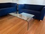 Glazen design salontafel jaren '90, Huis en Inrichting, Ophalen, 100 tot 150 cm, 50 tot 100 cm, Minder dan 50 cm