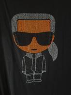 Shirt met print van Karl Lagerfeld  Maat L, Zwart, Maat 42/44 (L), Ophalen of Verzenden, Zo goed als nieuw