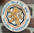 Wandbord Nederland Vrij 5 Mei 1945, Antiek en Kunst, Ophalen of Verzenden