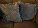 2x kussen blauw 45x45, Ophalen, Zo goed als nieuw, Blauw, Vierkant