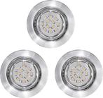 EGLO Peneto - Inbouwspotje - Ø87mm. - Chroom - Set 3 Spots, Huis en Inrichting, Nieuw, Ophalen of Verzenden, A, Led