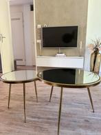 Stijlvolle Set van 2 Bijzettafels, Huis en Inrichting, Tafels | Bijzettafels, Minder dan 45 cm, Minder dan 55 cm, Rond, Ophalen of Verzenden