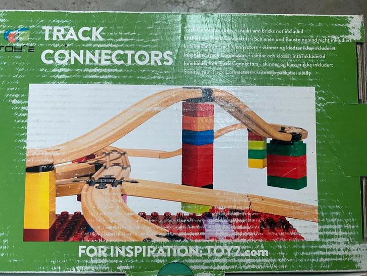 Toy2 Track connectors koppel duplo met houten treinbaan, Kinderen en Baby's, Speelgoed | Houten speelgoed, Zo goed als nieuw, Overige typen
