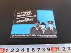 sticker Politie Gemeentepolitie Amsterdam  PMA486*, Ophalen, Zo goed als nieuw, Sticker