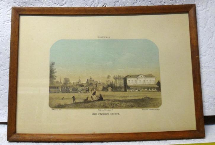 Steendruk uit circa 1860, getekend door J.H. Heijmans, Antiek en Kunst, Kunst | Litho's en Zeefdrukken, Ophalen of Verzenden