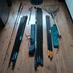 diversen hengels, werphegels, vissersstoeltje en accessoires, Ophalen, Gebruikt, Complete set