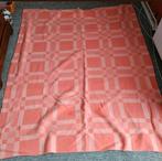 Deken,Bed,Zalm,Roze,Crème,1960,RETRO,stof,Dekens,katoen, Ophalen of Verzenden, Zo goed als nieuw