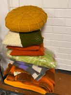 Vintage retro wollen dekens kussens, Ophalen, Gebruikt, ., .