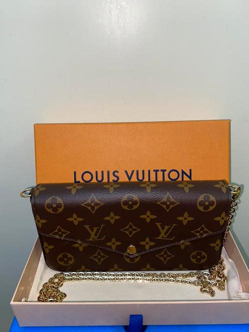 Louis Vuitton -Pochette Félicie Monogram (Origineel), Sieraden, Tassen en Uiterlijk, Tassen | Damestassen, Zo goed als nieuw, Bruin