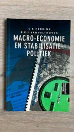 Macro-economie en stabilisatie-politiek (Hebbink ea), Boeken, Studieboeken en Cursussen, Ophalen of Verzenden, G.E. Hebbink, Beta