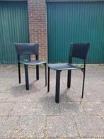 Vintage Retro Design Fasem Italy Leren Eetkamerstoelen, Ophalen, Gebruikt