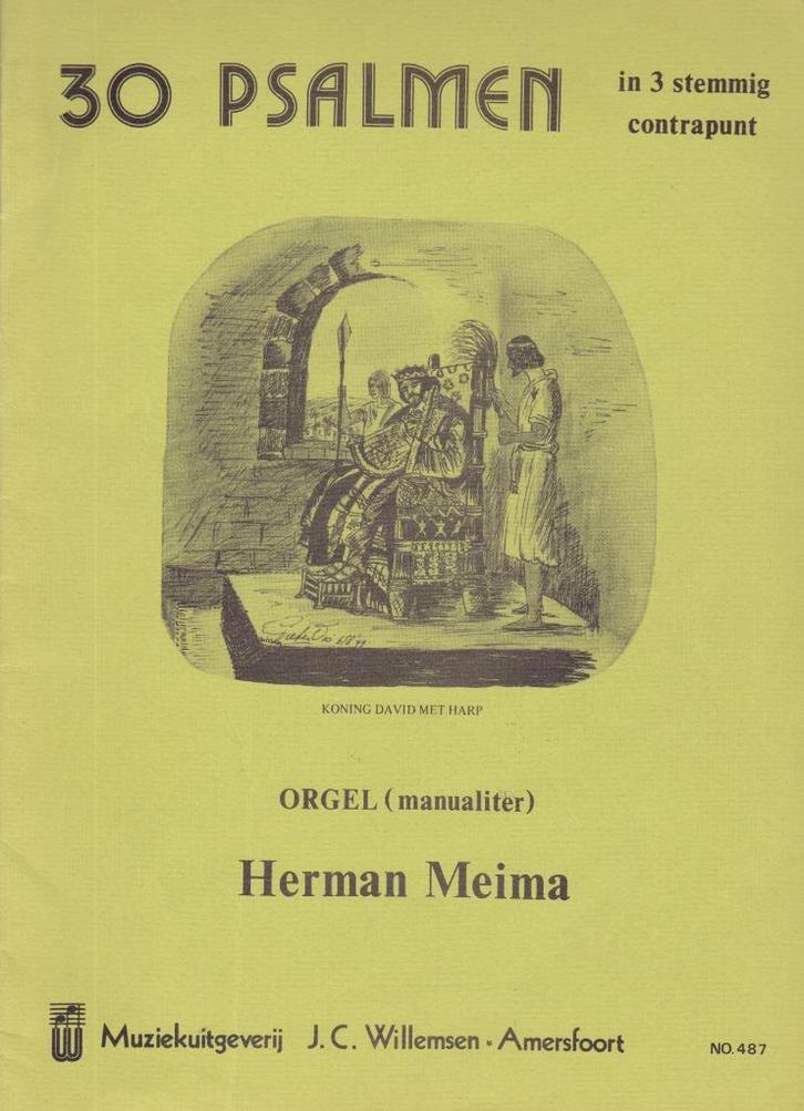 Herman Meima - 30 PSALMEN in 3 stemmig contrapunt, Muziek en Instrumenten, Bladmuziek, Gebruikt, Artiest of Componist, Religie en Gospel