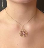 Davidster 14k gouden robijn turkoois ketting hanger vintage, Ophalen of Verzenden, Goud, Hanger, Met edelsteen