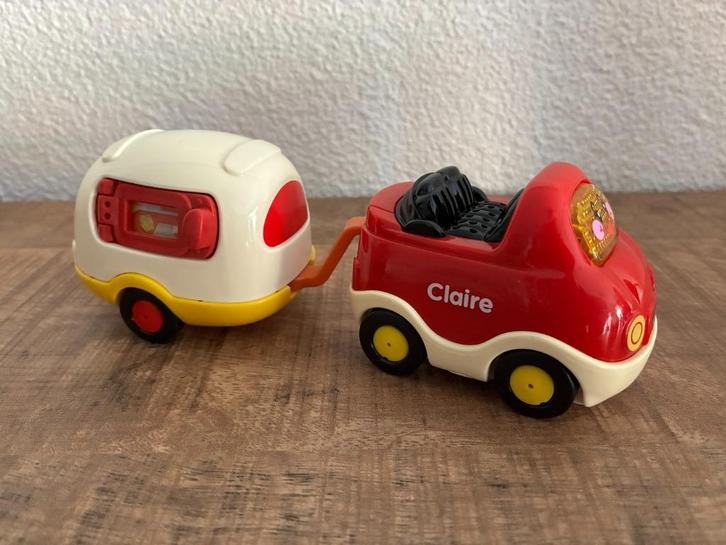 Vtech Toet Toet auto's Claire Cabrio met caravan Goede staat, Kinderen en Baby's, Speelgoed | Vtech, Gebruikt, 6 maanden tot 2 jaar