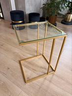Twee prachtige bijzettafels voor de bank GOUD, Huis en Inrichting, Tafels | Bijzettafels, Minder dan 55 cm, Metaal of Aluminium