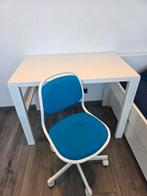 Ikea kinderbureau en stoel/ vloerbeschermer, Ophalen, Gebruikt, Tafel(s) en Stoel(en)