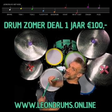 1 jaar Drumles voor €100,- Zomer Drum Deal beschikbaar voor biedingen