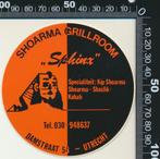 Sticker: Shoarma Grillroom Spinx - Utrecht (3), Ophalen of Verzenden, Zo goed als nieuw, Bedrijf of Vereniging