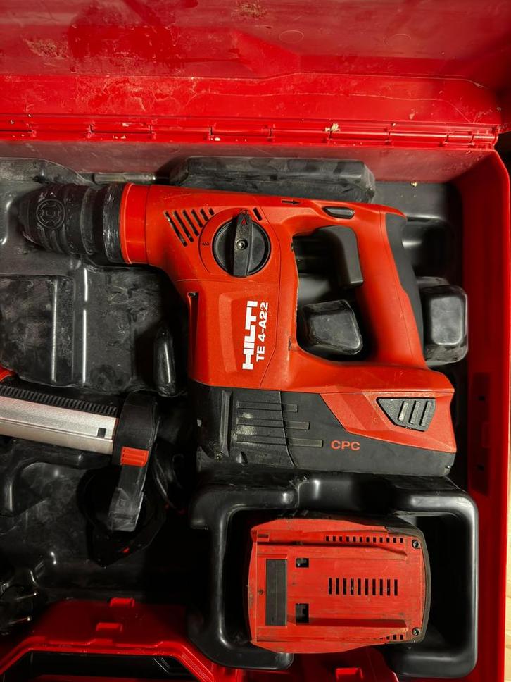 Hilti accuboorhamer Te 4-22 + drs afzuiging, Doe-het-zelf en Verbouw, Gereedschap | Boormachines, Gebruikt, Boor- en/of Breekhamer