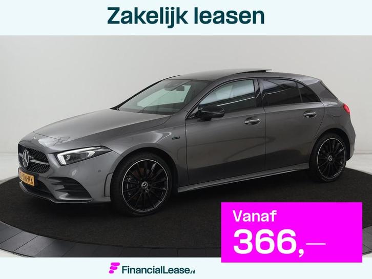 Mercedes-Benz A-klasse 250e AMG Night | Panoramadak | Adapti, Auto's, Mercedes-Benz, Bedrijf, Lease, Financial lease, A-Klasse