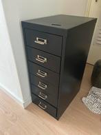 Zwart metalen Ladekast van IKEA (type: Helmer), Ophalen, Minder dan 50 cm, Zo goed als nieuw, Minder dan 100 cm