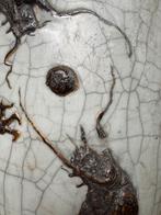 Grote Japanse vintage vaas 60 cm drakenreliëf & craquelé, Overige kleuren, Aardewerk of Porselein, \, Ophalen of Verzenden