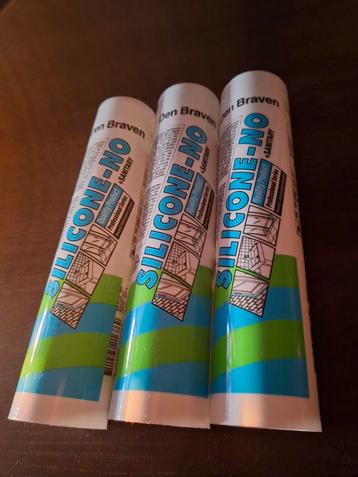 3x Nieuwe Den Braven Silicone-NO Sanitairkit Transparant beschikbaar voor biedingen