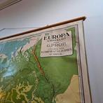 Grote vintage Landkaart Europa Schoolkaart 204x180cm G.Prop, Antiek en Kunst, Ophalen, Aardrijkskunde