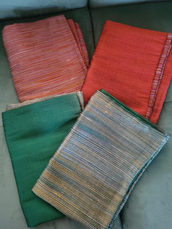 Handgemaakte Thaise zijden kussensloopjes 58/40cmx40cm 4stk, Huis en Inrichting, Woonaccessoires | Kussens, Nieuw, Vierkant, Ophalen of Verzenden