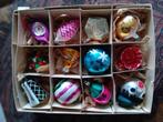 doos 55 bestaat uit 12 oude glazen kerstballen, Diversen, Gebruikt, Ophalen of Verzenden