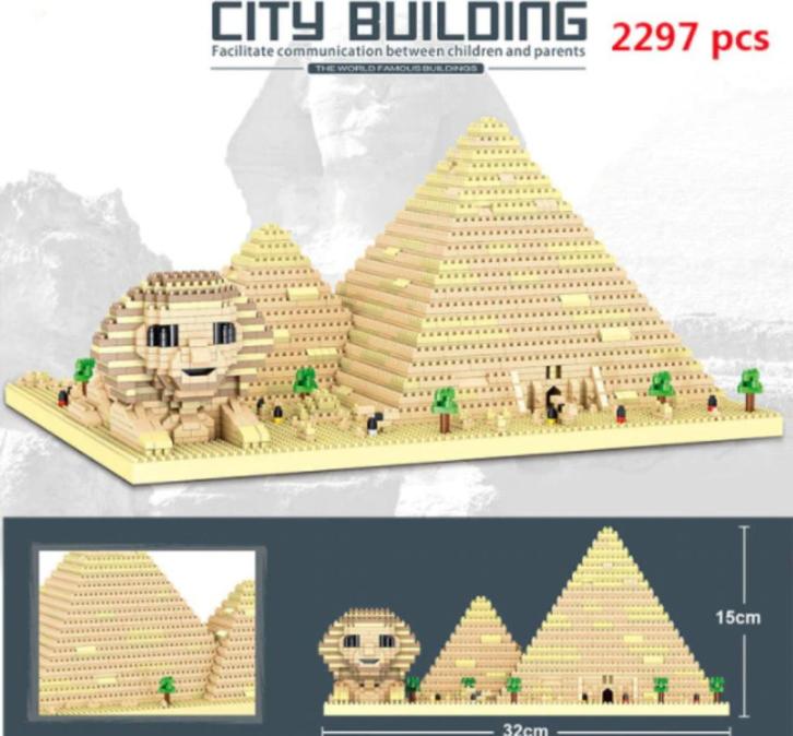 Pyramide  2297 kleine bouwsteentjes NIEUW, Hobby en Vrije tijd, Modelbouw | Figuren en Diorama's, Nieuw, 1:50 of kleiner, Ophalen of Verzenden