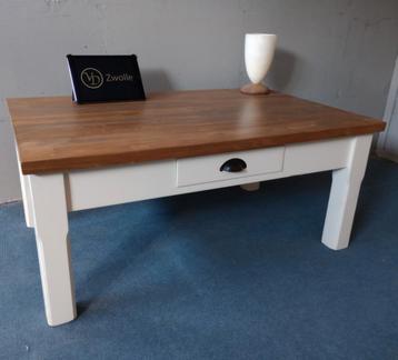 Salontafel teak met wit NIEUW #WINKEL# 103x65 cm 45 cm hoog beschikbaar voor biedingen