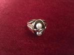 Gouden ring met parels, Ophalen of Verzenden, Zo goed als nieuw, Goud, Dame