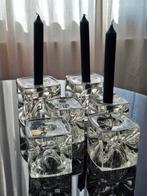 Vintage retro glas SKLO kandelaars - Rudolf Jurnikl, Huis en Inrichting, Woonaccessoires | Kandelaars en Kaarsen, Ophalen of Verzenden