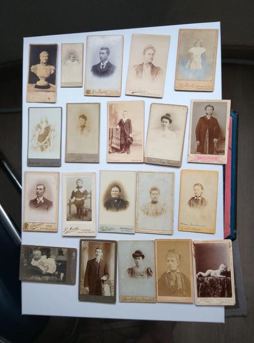Foto's vooral cartes de visite 20 stuks, lot 7, Verzamelen, Foto's en Prenten, Gebruikt, Foto, Voor 1940, Ophalen