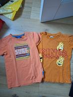 2 T-shirts (korte mouw) mt 104 - 104/110, Ophalen of Verzenden, Gebruikt, Jongen, Shirt of Longsleeve