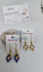 Mooie Miyuki oorbellen Juliez Handmade, Hangers, Blauw, Nieuw, Ophalen of Verzenden