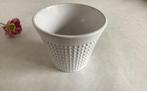 Witte Bloempot met reliëf Erica no. 2058/0, Gebruikt, Rond, Binnen, Ophalen of Verzenden