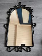 Vintage Spiegel met Smeedijzeren Frame en plateau, Huis en Inrichting, Woonaccessoires | Spiegels, Ophalen, Minder dan 50 cm, Gebruikt