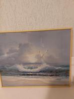 Mooi Schilderij Foto Meeuw boven Zee, Ophalen, Schilderij, Minder dan 50 cm