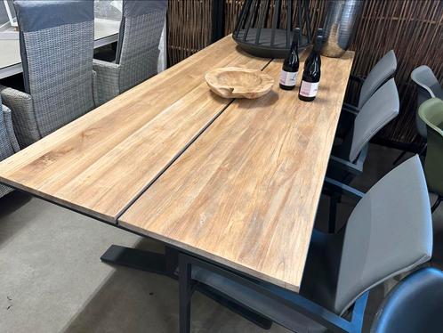 SUNS Stockholm tuintafel 220  antraciet, Tuin en Terras, Tuintafels, Zo goed als nieuw, Rechthoekig, Aluminium, Ophalen