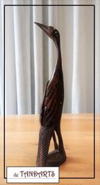 Hardhouten kraanvogel – 24 cm hoog, Antiek en Kunst, Kunst | Beelden en Houtsnijwerken, Ophalen of Verzenden