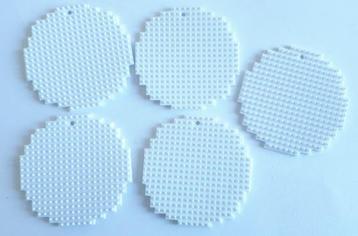 Kerstballen 5 stuks uit wit flexibel basisplaat 3,8 x 3,8 cm beschikbaar voor biedingen