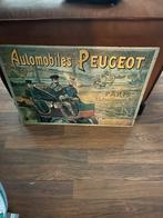 Vintage Peugeot Reclamebord, Verzamelen, Merken en Reclamevoorwerpen, Ophalen, Gebruikt, Reclamebord