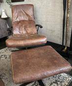 Quintus fauteuil en hocker, Huis en Inrichting, Fauteuils, Ophalen of Verzenden, Zo goed als nieuw, 75 tot 100 cm, 50 tot 75 cm