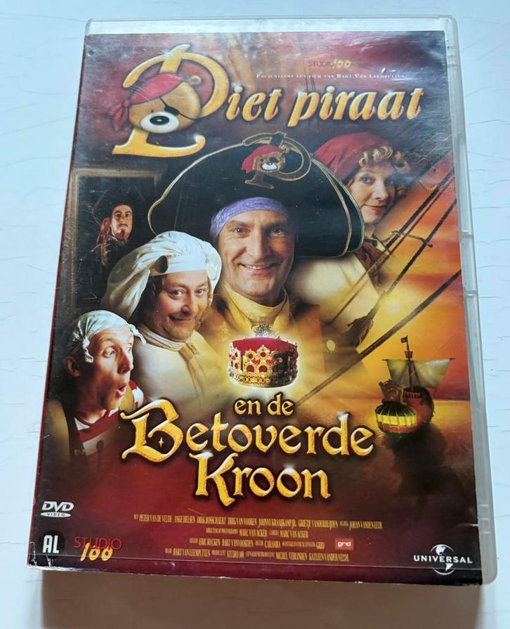 Piet Piraat en de Betoverde Kroon (Studio 100), Cd's en Dvd's, Dvd's | Kinderen en Jeugd, Zo goed als nieuw, Alle leeftijden, Ophalen of Verzenden