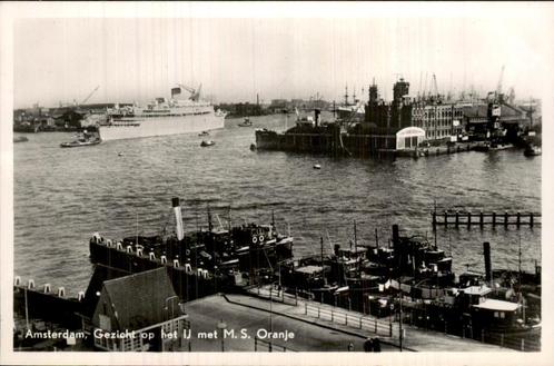 Amsterdam - IJ MS Oranje, Verzamelen, Ansichtkaarten | Nederland, Ongelopen, Noord-Holland, 1940 tot 1960, Ophalen of Verzenden